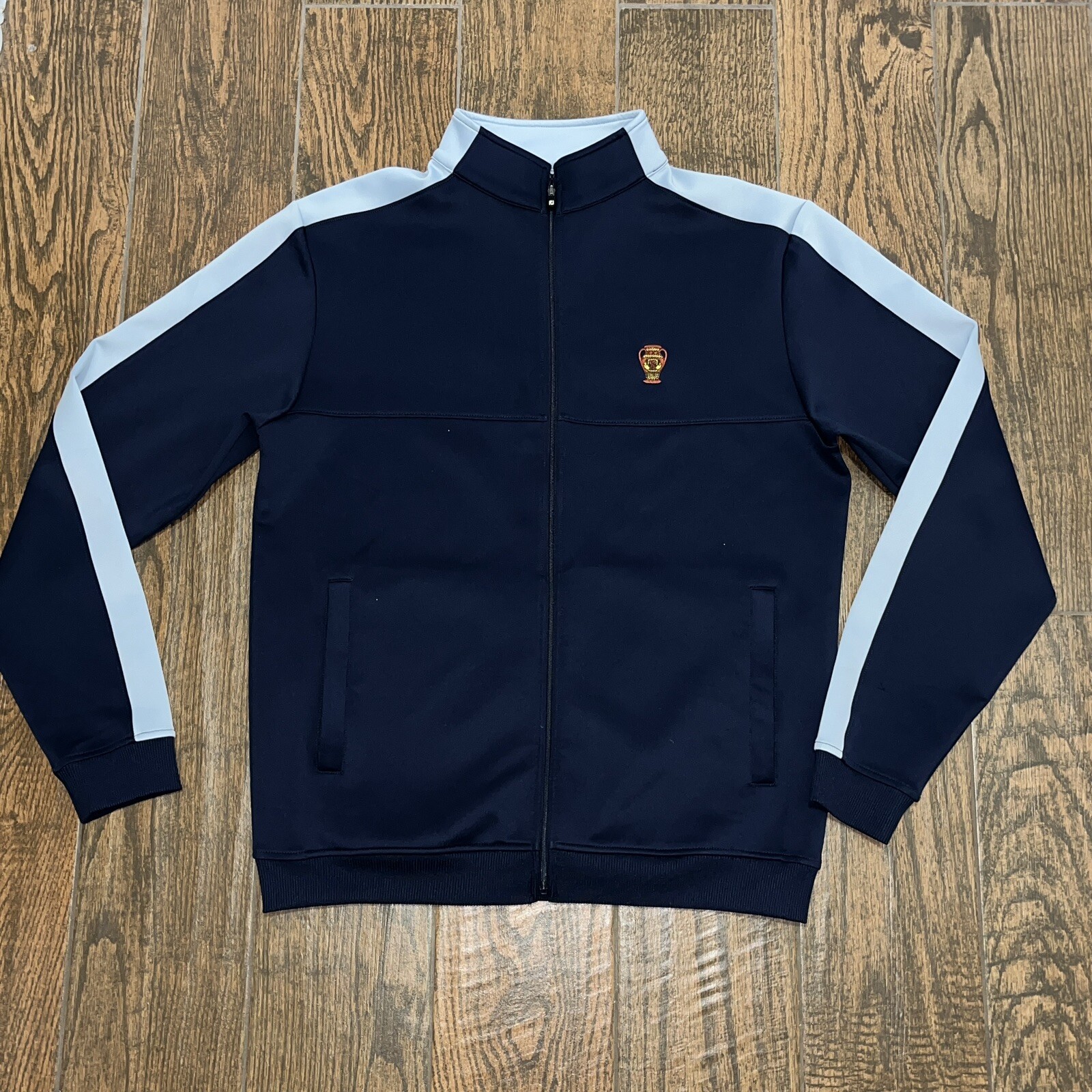 Mens FootJoy Golf Blue Full Zip Pockets Jacket Size. Medium gallery