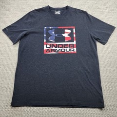 Under Armour Shirt Mens XL HeatGear American Flag Freedom Loose Patriotic