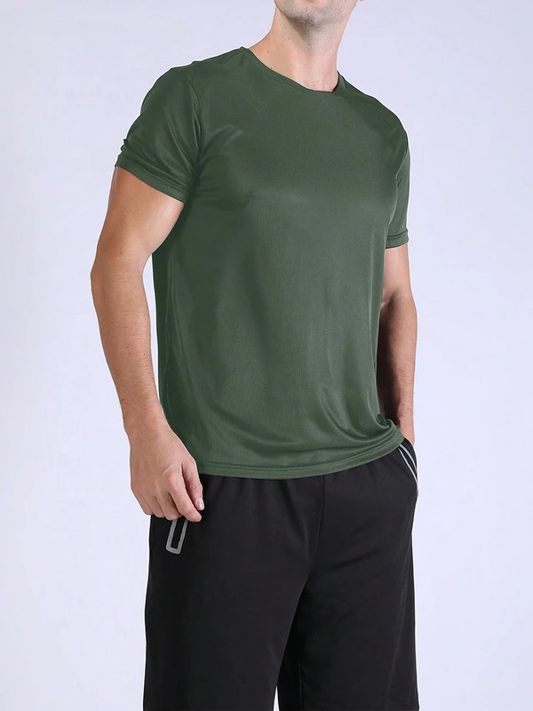 Men Sports T Shirt Gym Fitness Running Top Tee Workout Casual Jogger Run Gift gallery