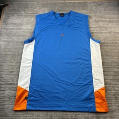 VINTAGE Jordan Tank Top Mens Extra Large Blue Baggy Denver Nuggets Muscle