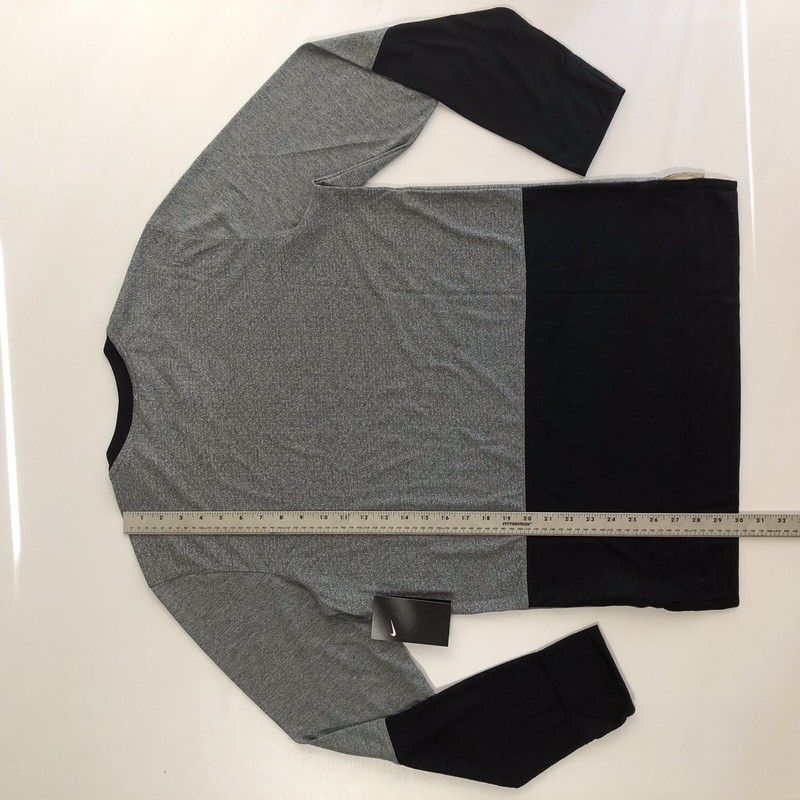 NIKE Men’s Training Football LS Player Gray/Black Top CI4546 SZ M gallery