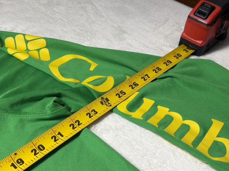 Columbia PFG University of Oregon Long Sleeve Shirt Green Yellow Men's Size M gallery