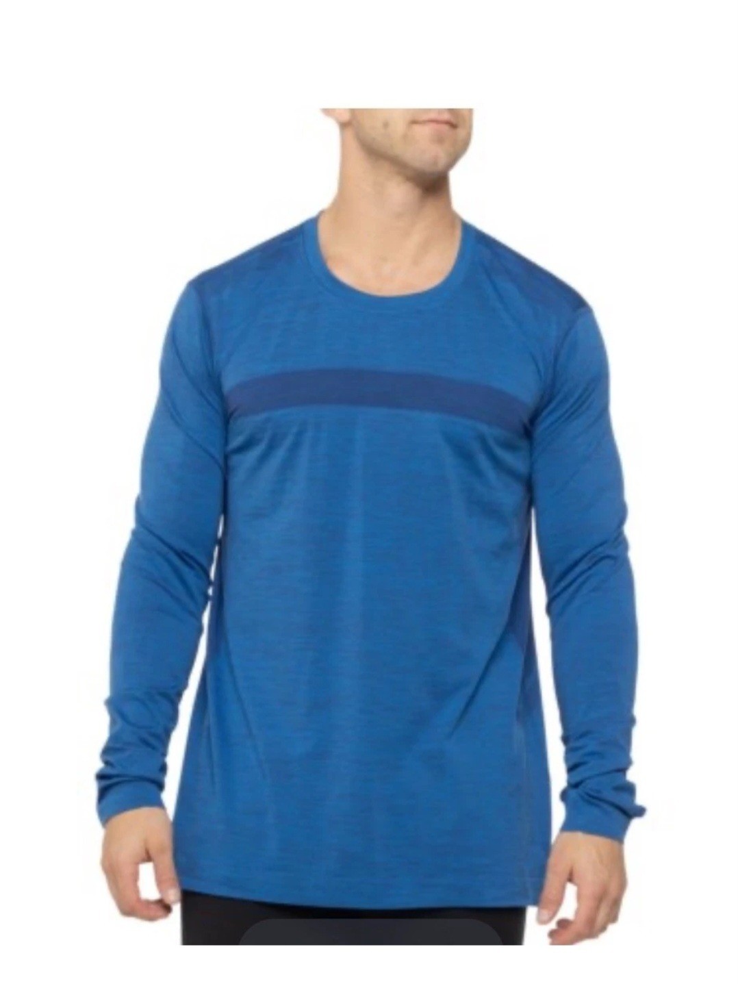 Stio Men L Basis Seamless Tech Crew Long Sleeve Blue Base Layer Thumbholes gallery