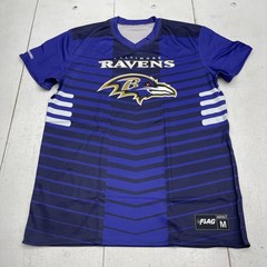 Baltimore Ravens Jersey Mens Medium Purple NFL Flag Football Reversible Russell