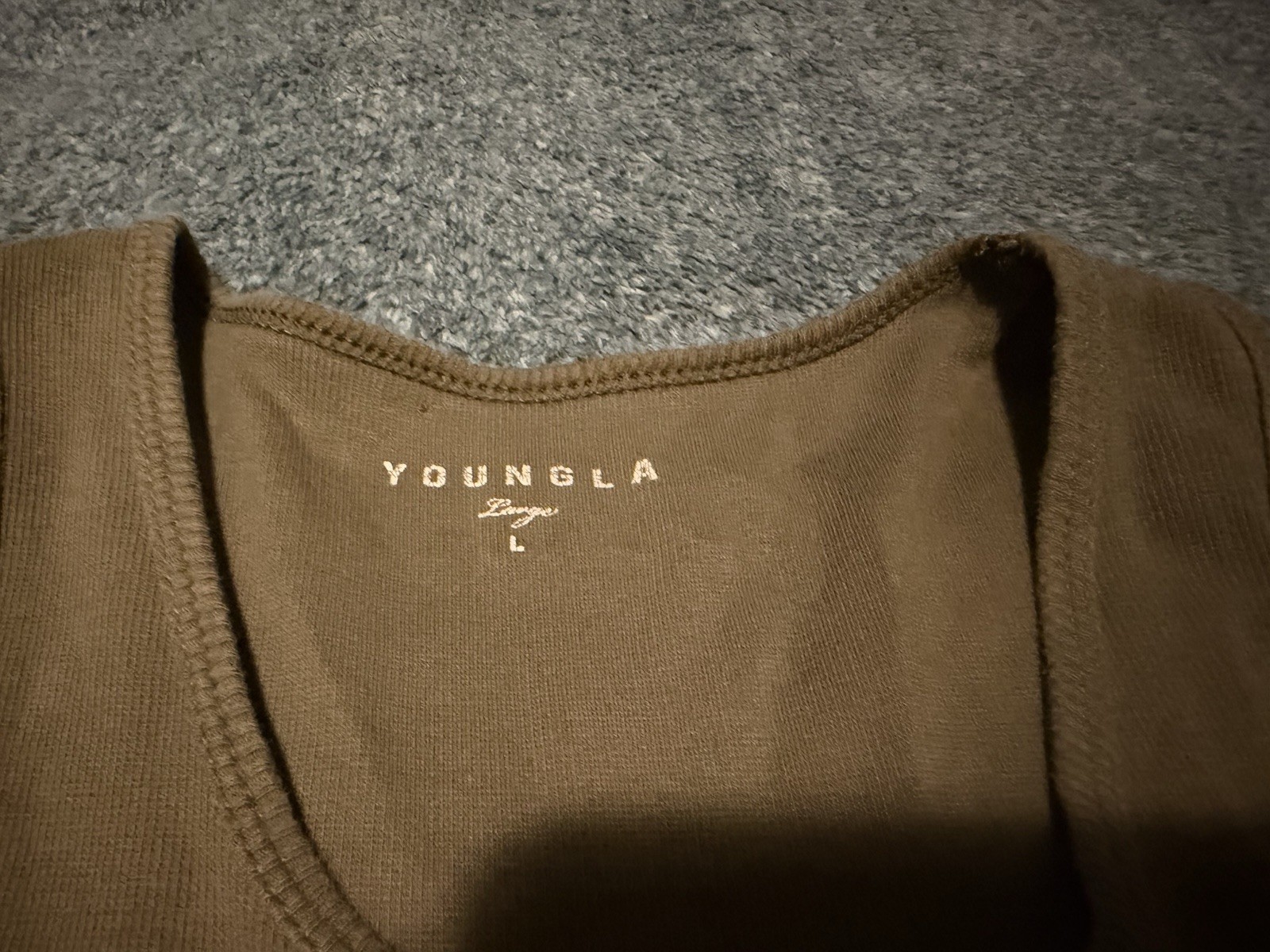 YoungLA Men's Brown Ribbed Tank Top gallery