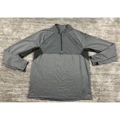 Champion Pullover Mens L Gray Duo Dry Quarter Zip Performance Activewear V9556