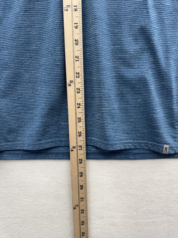 Royal Robbins Mens Medium Pullover Active Quarter Zip Blue Heathered Stripe gallery