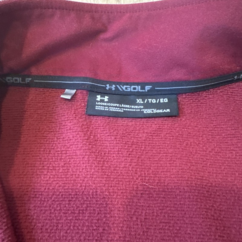 Under Armour Golf Mens Coldgear 1/4 Zip Sweater XL Red 1356661 626 gallery