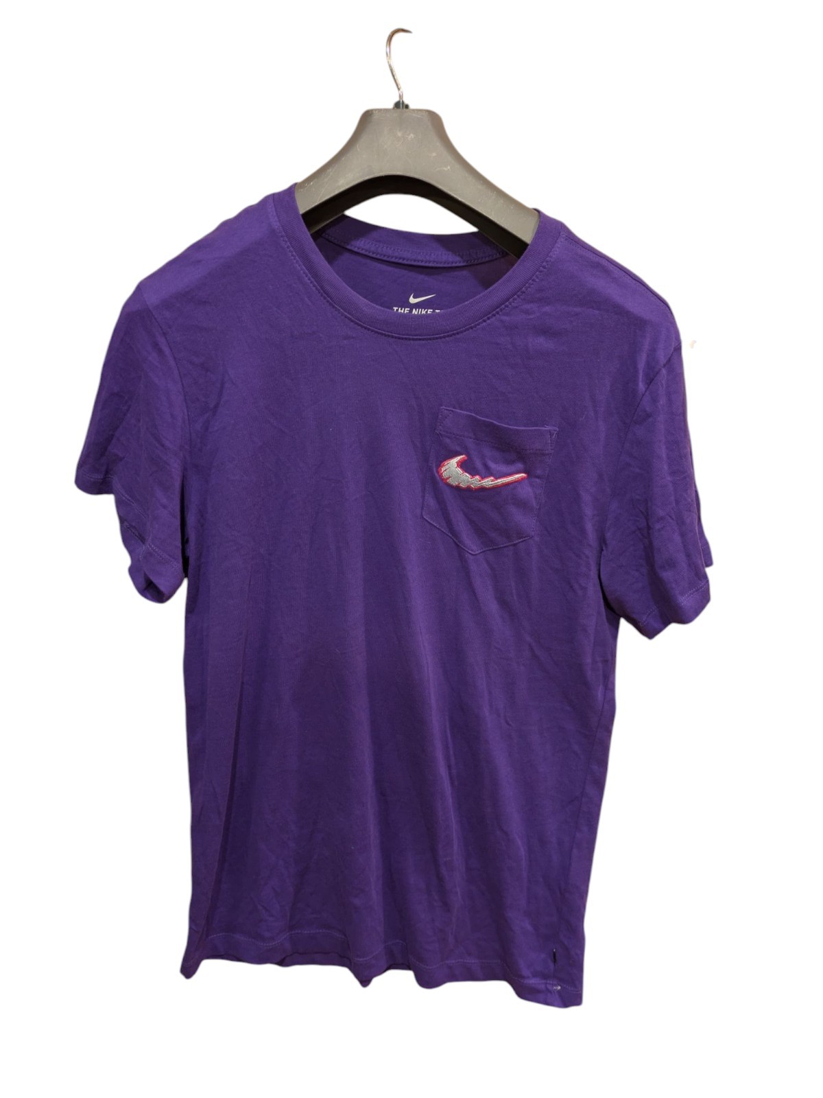 Nike Shirt Size Small Purple Pocket Tee Short Sleeve Top Adult Swoosh gallery