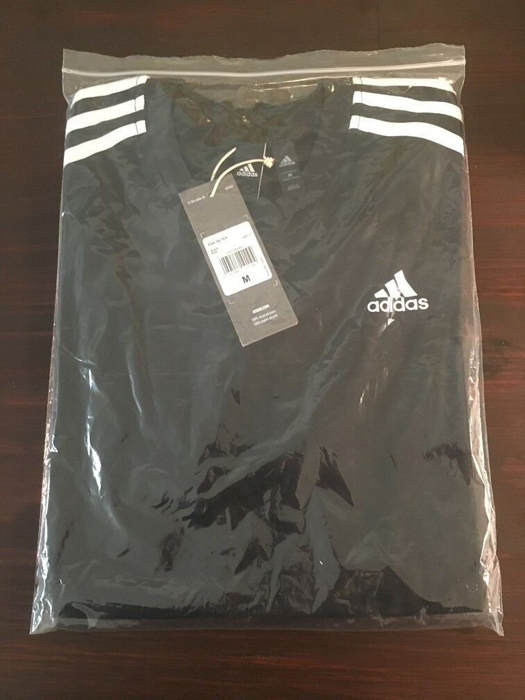 Adidas Classic 1970's Retro "3 Stripes" T-shirt - Black - Mens - Size M gallery