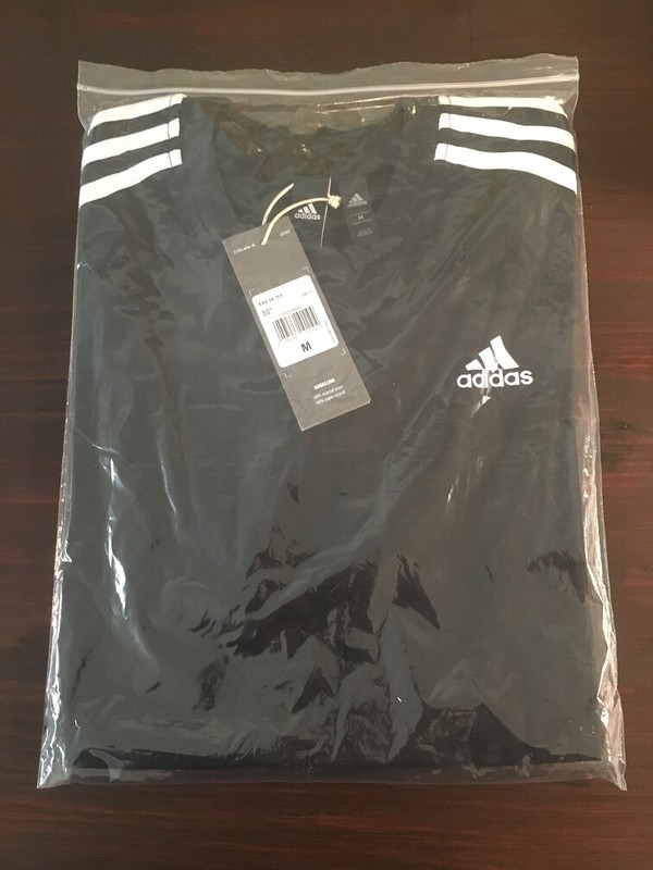 Adidas Classic 1970's Retro "3 Stripes" T-shirt - Black - Mens - Size M gallery