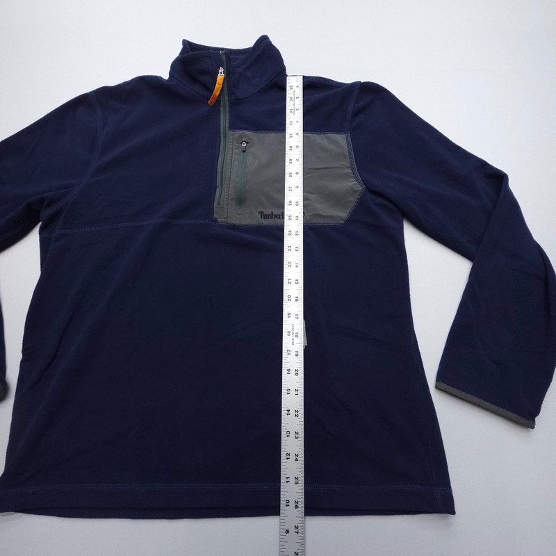 Timberland Half Zip Fleece Jacket Mens Large Dark Blue Hiking Camping Travel gallery