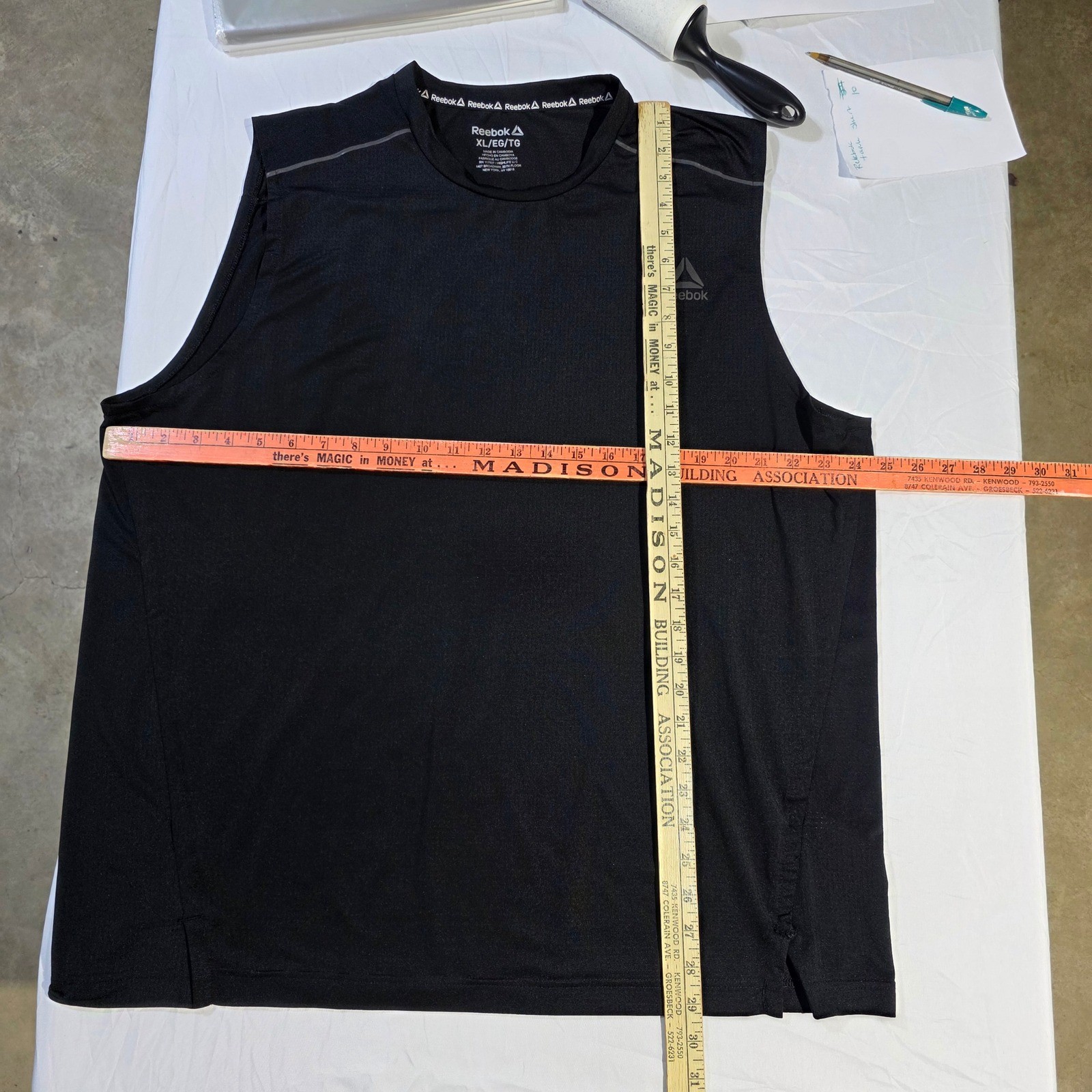 Reebok Mens Speedwick Sleeveless Training Shirt Black Gym Tank XL RN117927 gallery