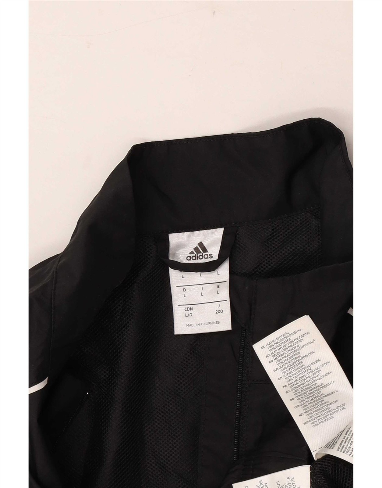 Adidas Mens Clima Proof Graphic Zip Neck Pullover Tracksuit Top Large Black CE06 gallery