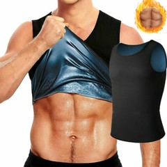 Men’s Sweat Body Shaper Sauna Slimming Trainer Shapewear Gym Shirt Workout Vest