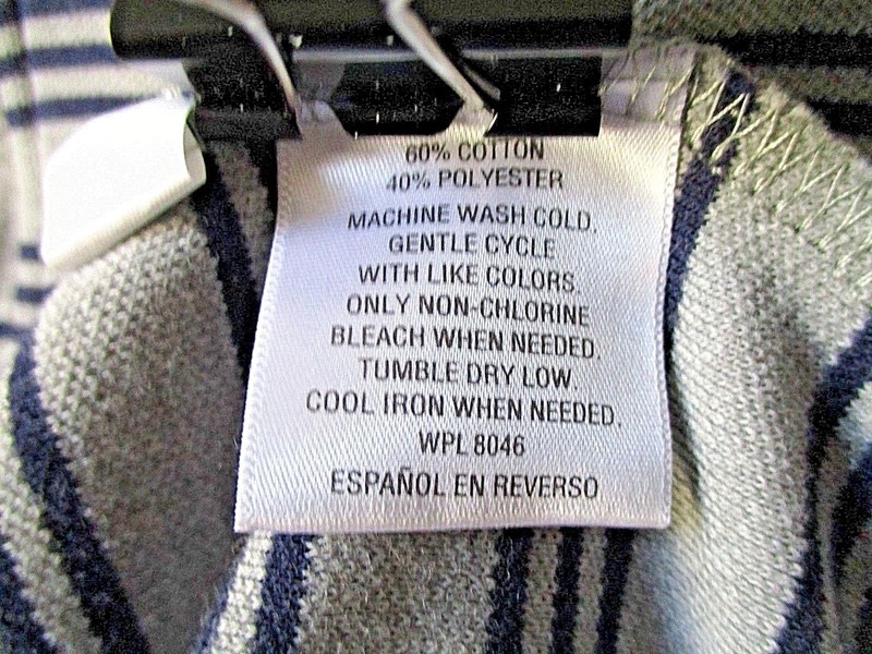 CLUB ROOM Men's Large Blue & Gray Striped Cotton Knit 1/4 Zip Polo Shirt gallery