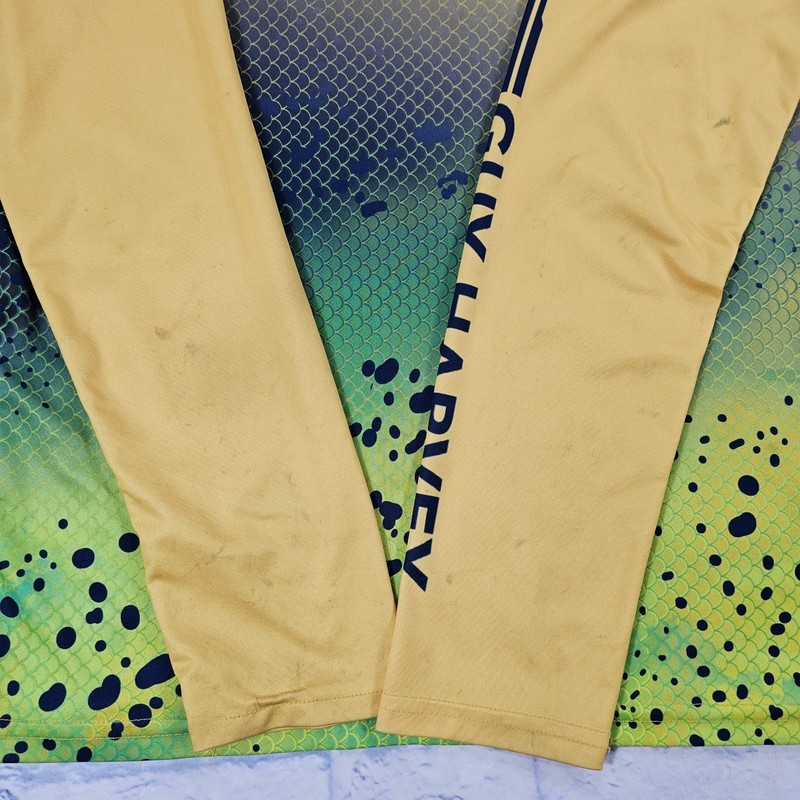 Guy Harvey Performance Sun Shirt MENS M Yellow Mahi Mahi Fishing Long Sleeve gallery