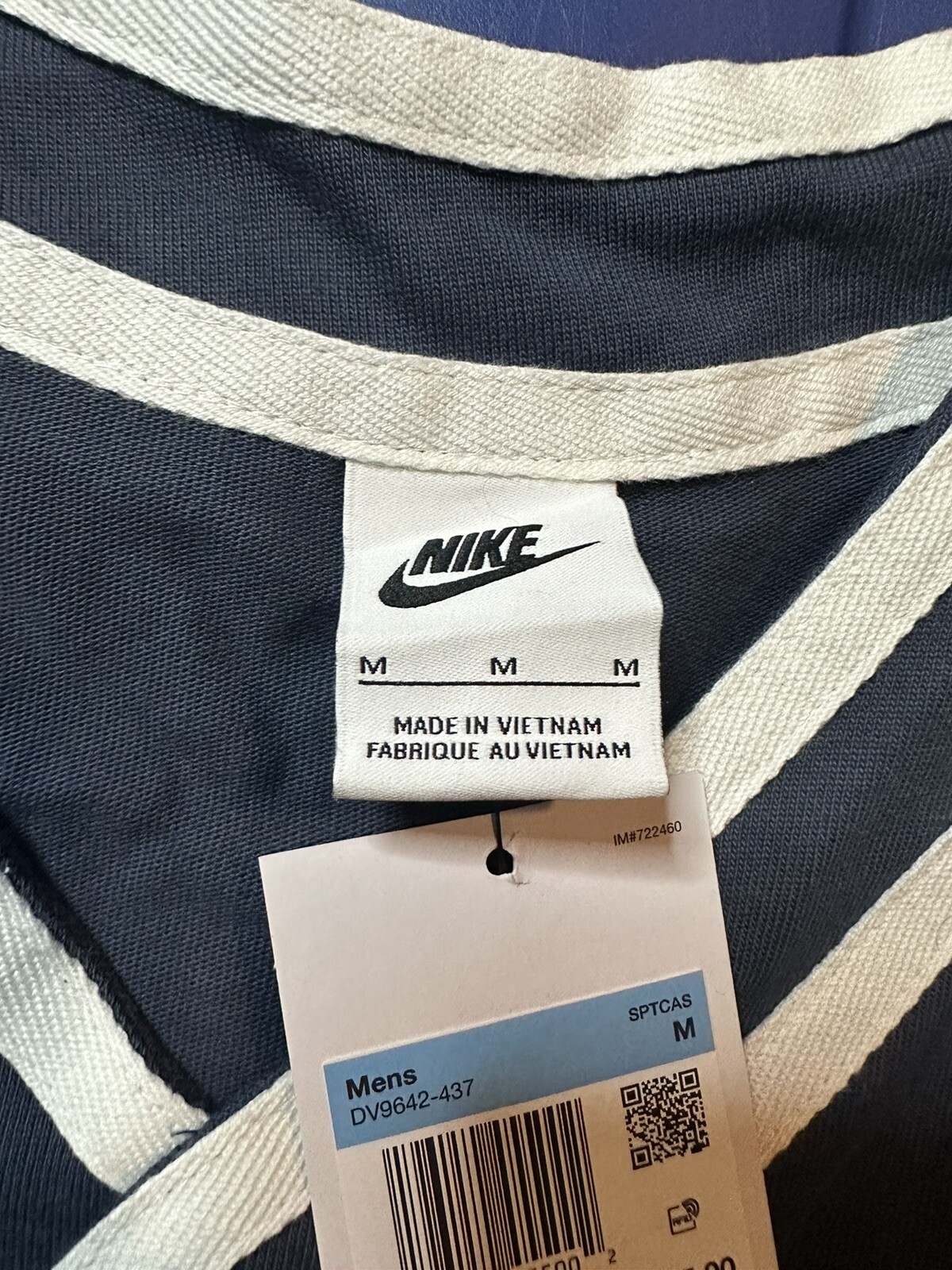 Nike Sportswear Americana Top Button Up Jersey Blue DV9642-437 Men's Medium NWT gallery
