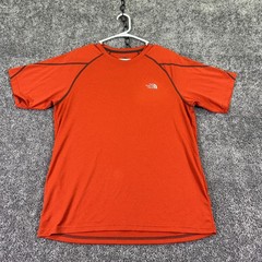 The North Face Shirt Mens Medium Orange FlashDry Short Sleeve Running Tee Gym
