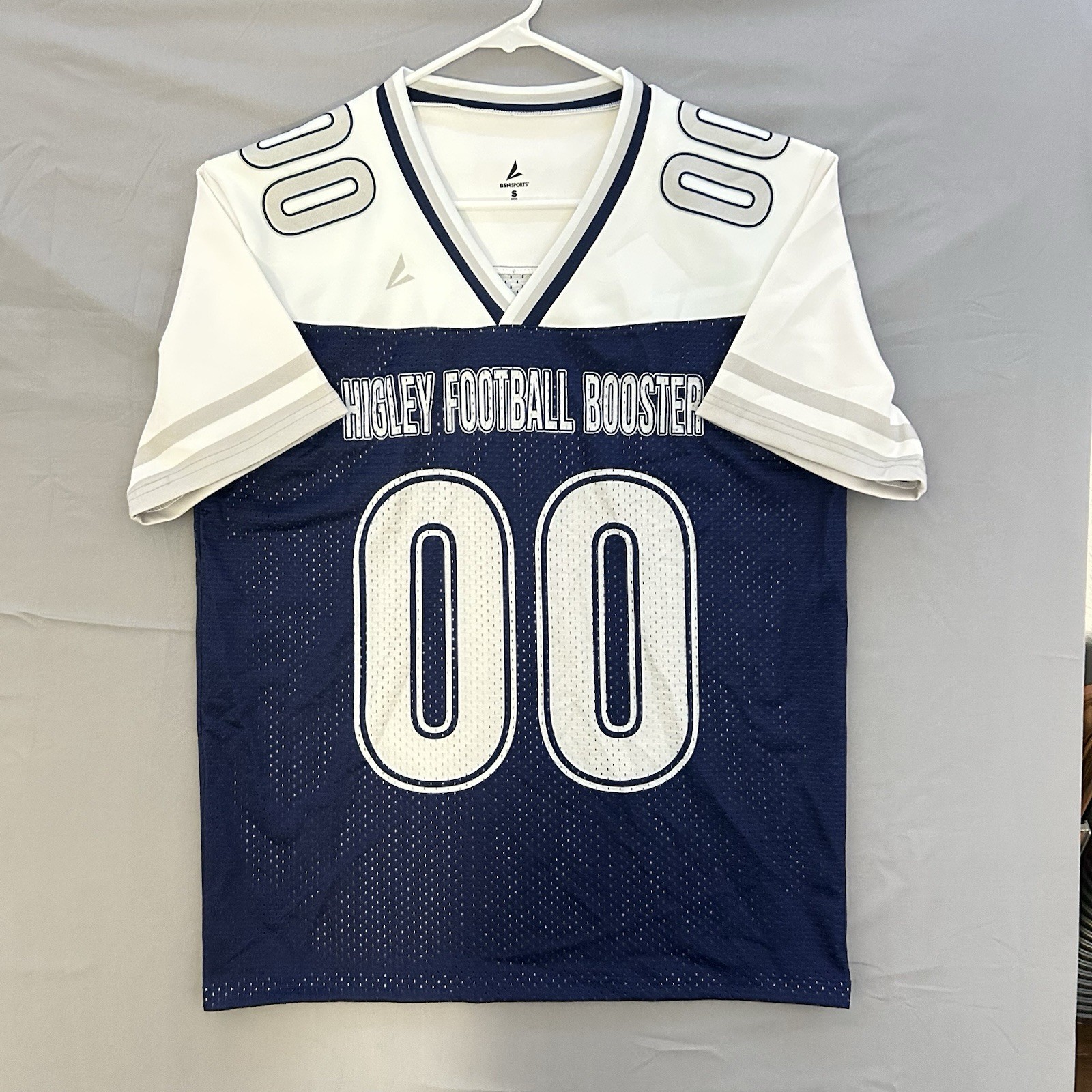Highley Football Booster 00 Jersey Blue White Mesh Athletic Sports Mens Y2K S gallery