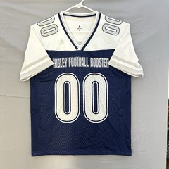 Highley Football Booster 00 Jersey Blue White Mesh Athletic Sports Mens Y2K S