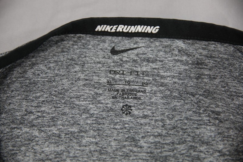 Nike Shirt Mens Extra Large Gray DRI-FIT Running Short Sleeve Active Wear Top gallery