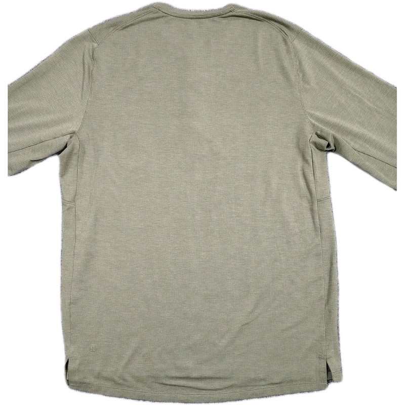 Lululemon Reinstate Henley Shirt Men's M Green Long Sleeve Lightweight Stretch gallery