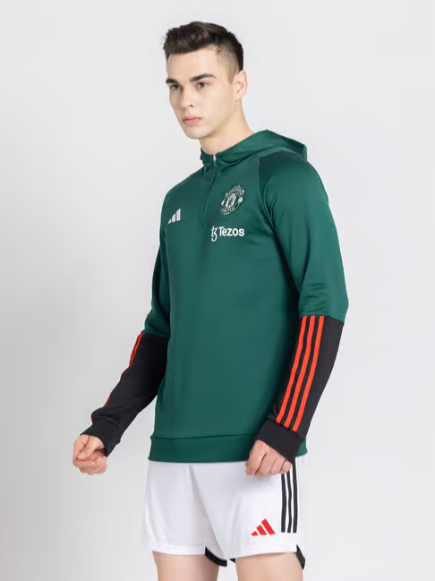 Adidas Premier League Manchester United 2023/24 Raglan Zip Training Top gallery