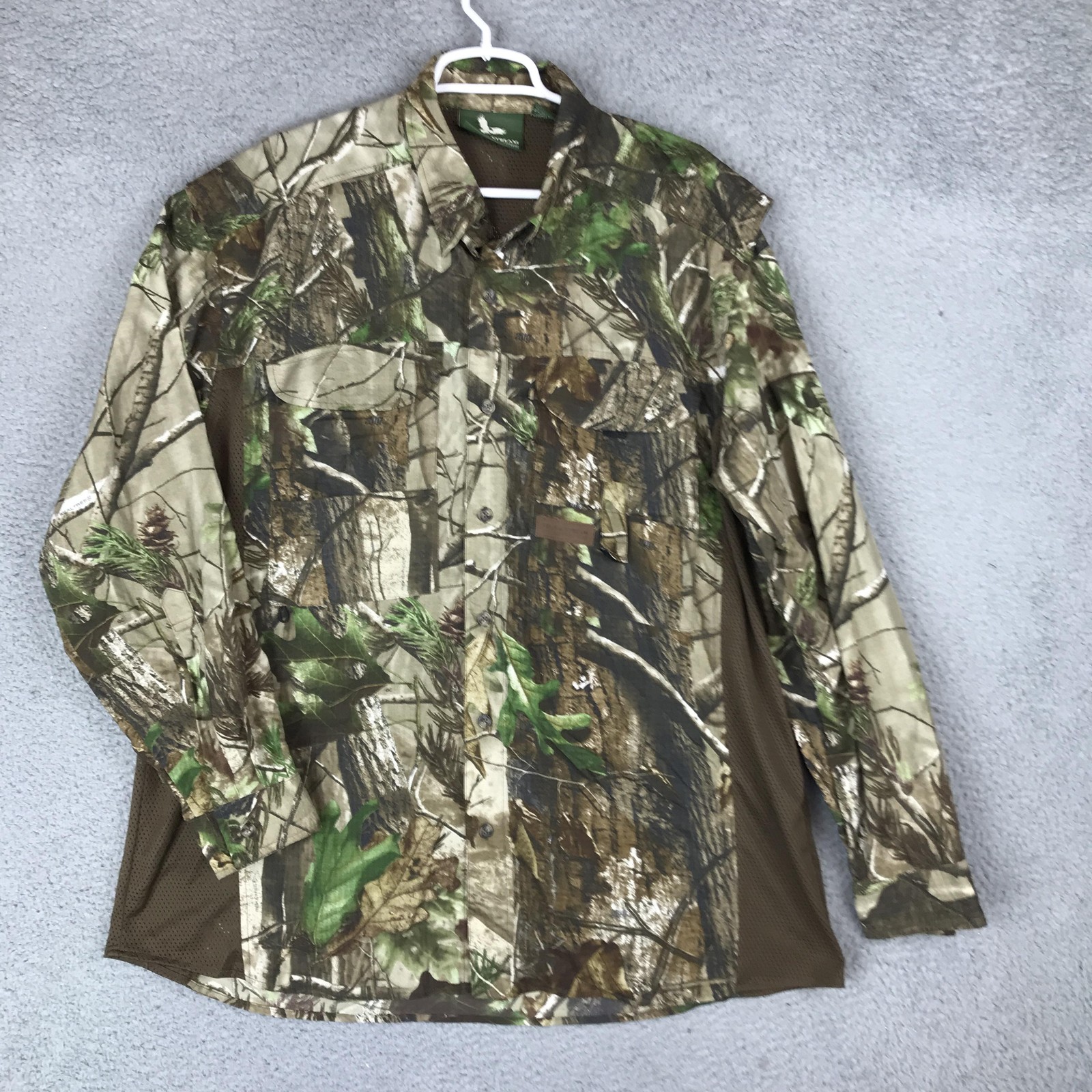 Field & Stream Shirt Mens XL Camo Realtree Long Sleeve Vented Hunting Nylon Top gallery