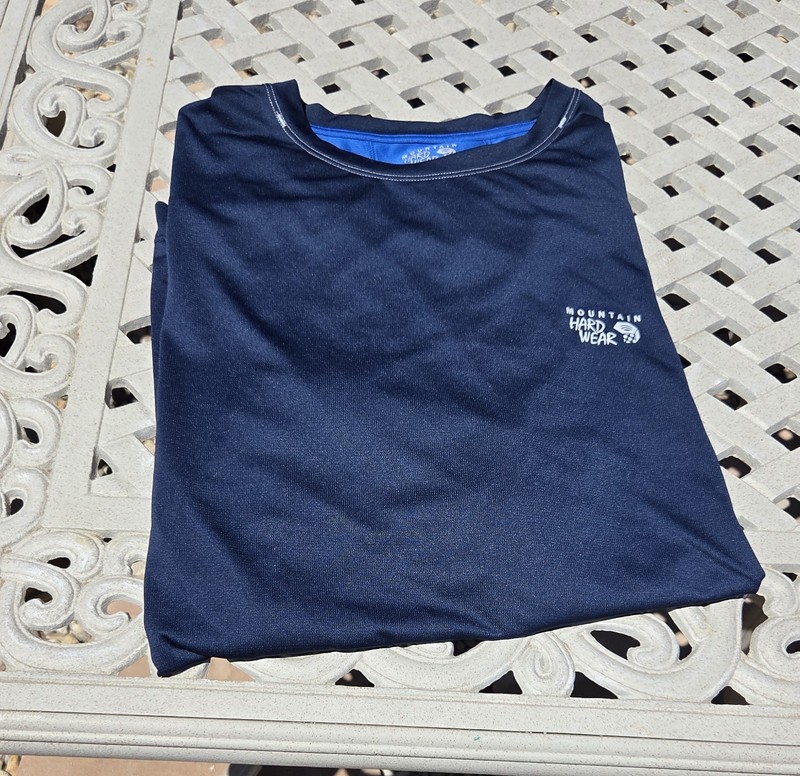 NWOT Mountain Hardwear Men's Short Sleeve Blue Wick 2XL T-Shirt Active Tee gallery