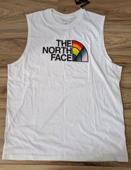 The North Face Pride Tank man white singlet sz L Brand New $30