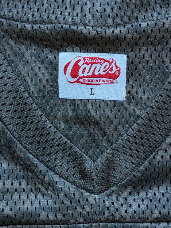 Raising Cane's Football Jersey Adult Large Black Chicken Fingers Restaurant gallery