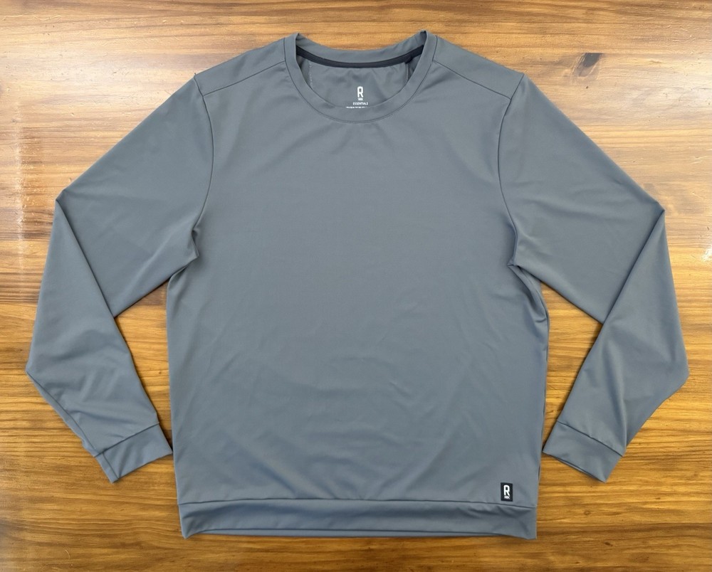 Rhone Essentials Performance Long Sleeve Crew Shirt Men's Medium Gray Excellent!
