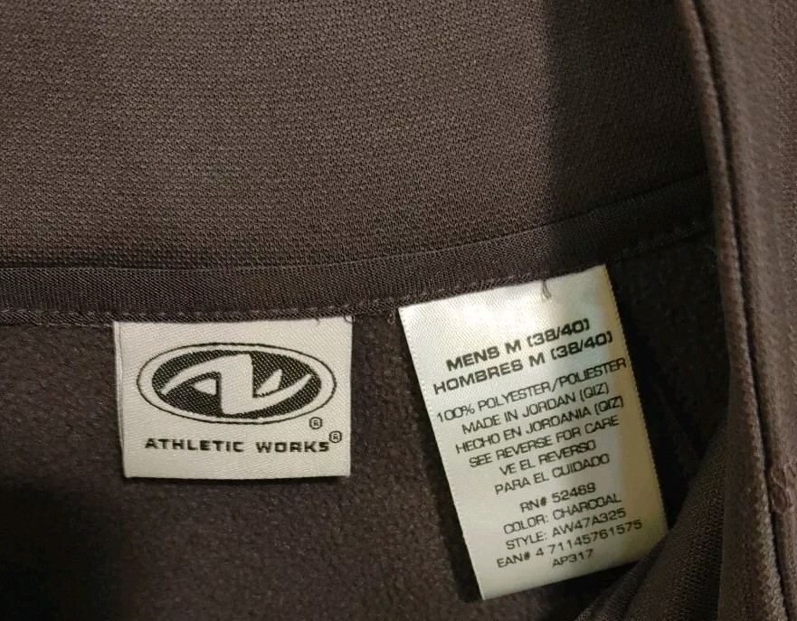 Athletic Works Long Sleeved 1/4 Zip Gray Pullover Men's Size MEDIUM gallery