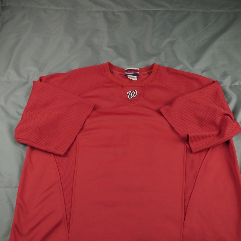 Washington Nationals Pullover Mens XL Majestic MLB Authentic Therma Base Jersey gallery