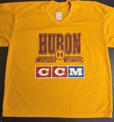 Vintage CCM Huron Hockey School Jersey – Maska Air-Knit – XL