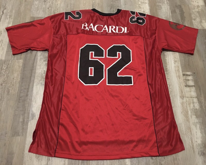 Bacardi #62 Advertising Jersey Style Short Sleeve XL Black Red New Display gallery