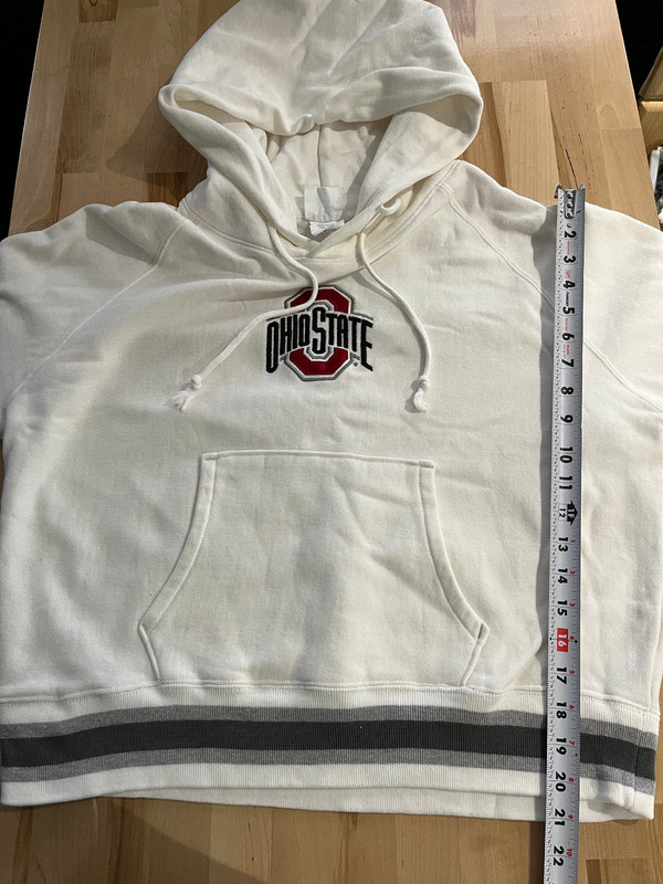Champion Reverse Weave OHIO STATE Graphics WHITE Hoodie Sweatshirt Adult Sz L gallery