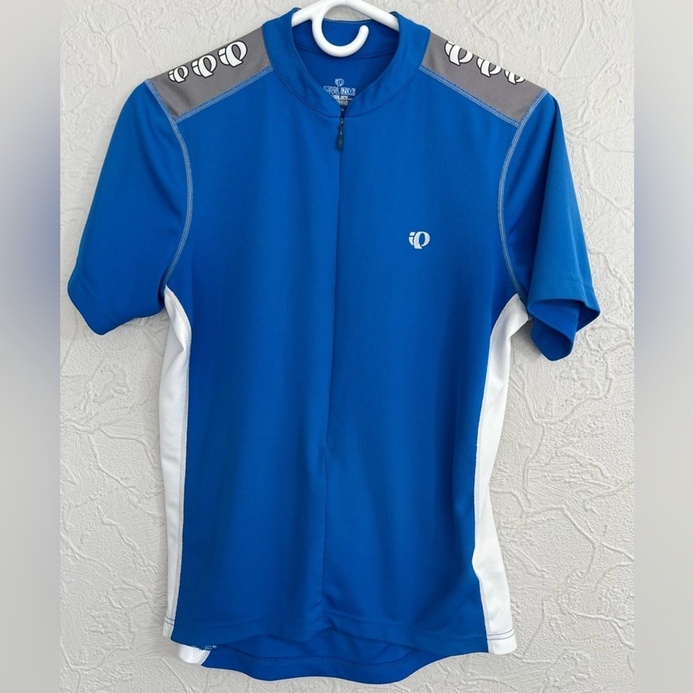 Pearl Izumi Select Cycling Jersey Medium Blue White 1/2 Zip Select Series EUC