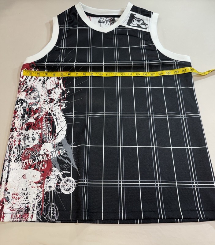 Metal Mulisha Y2K Mens Skull Graphic Sleeveless V Neck Jersey Tank Top Size L gallery