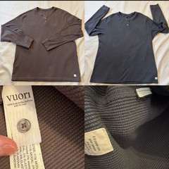 Vuori Shirt Mens 2XL Blue Or Grey Long Sleeve Performance Henley Gym Preppy
