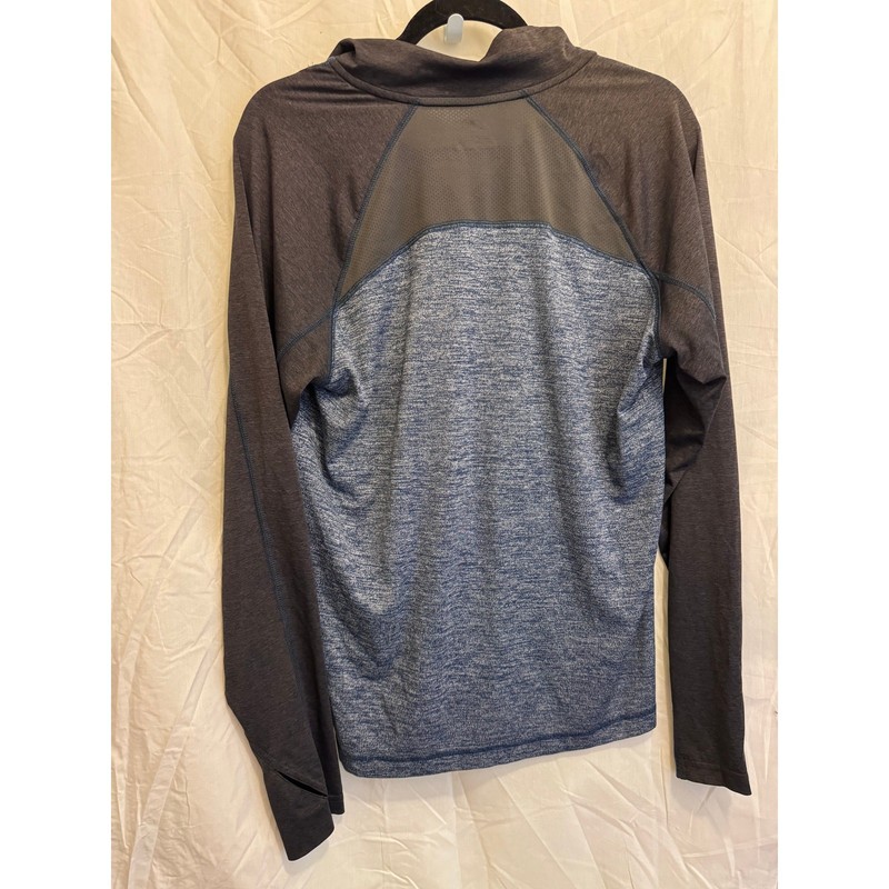 NordicTrack Men’s Quarter Zip Pullover Sweater Size Medium Blue Gray Activewear gallery