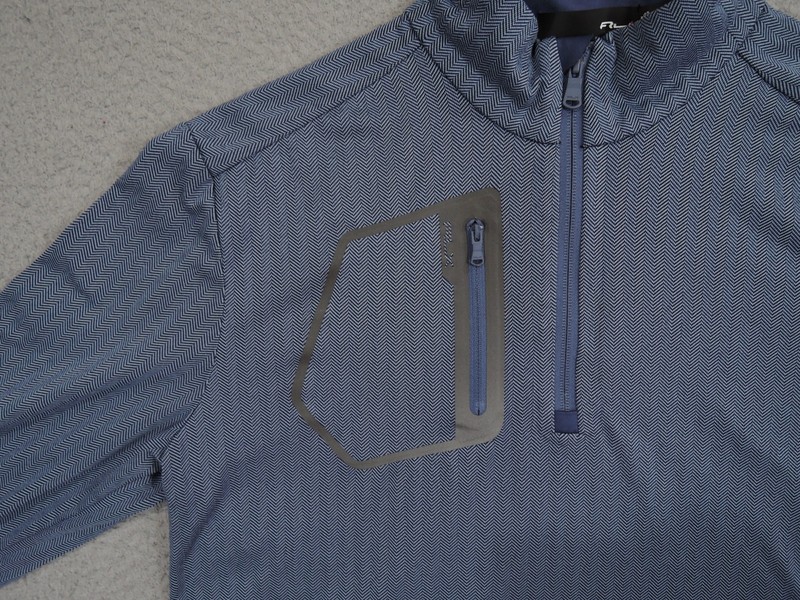 RLX Ralph Lauren Pullover Medium Blue Luxury Jersey Herringbone 1/4 Zip gallery