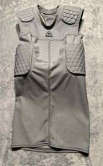 McDavid Hexpad Sleeveless Shirt-Stretch Compression Padded-Small-Gray-SEE PICS