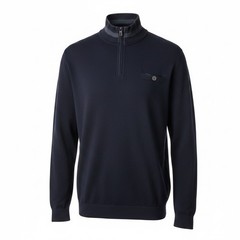 Ted Baker Navy Quarter Zip Pullover Sweater Lightweight Comfort Size Large Smart
