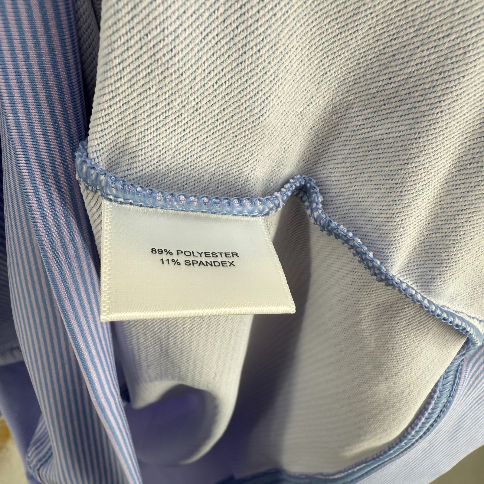 Peter Millar Perth Sugar Stripe Performance Quarter Zip Golf Pullover Mens 3XL gallery