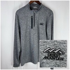 Cutter & Buck Mens Medium Stealth 1/4 Zip DryTec 50 UPF Pullover Desert Mountain