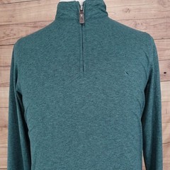 Tailorbyrd Pullover Sweater M Green 1/4 Zip Lightweight Stretch Tagless Casual