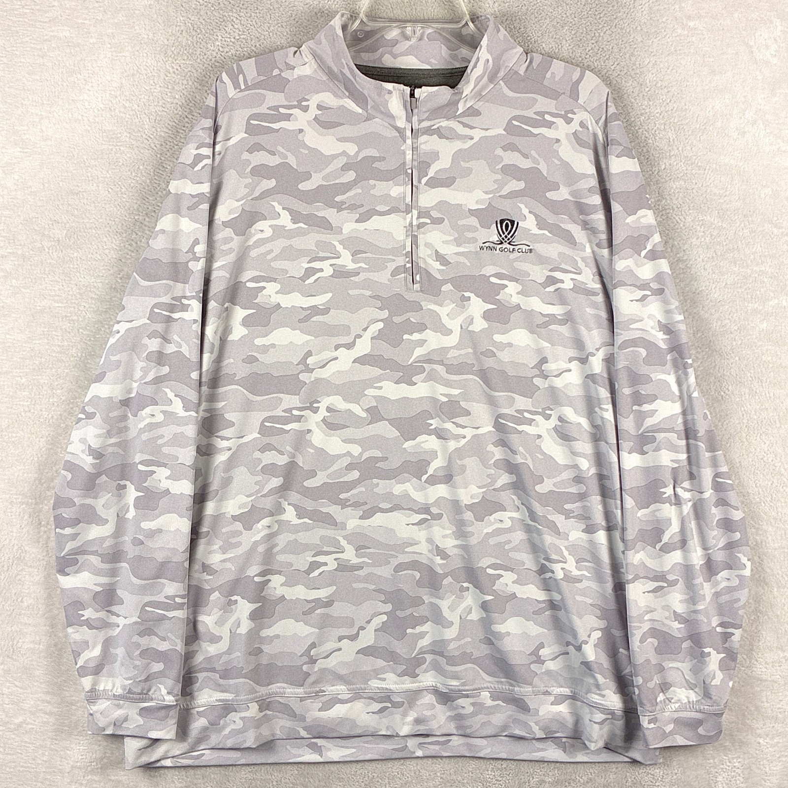 Johnnie-O x Wynn Golf Club 1/4 Zip Pullover Men XXL White Gray Camo Performance gallery