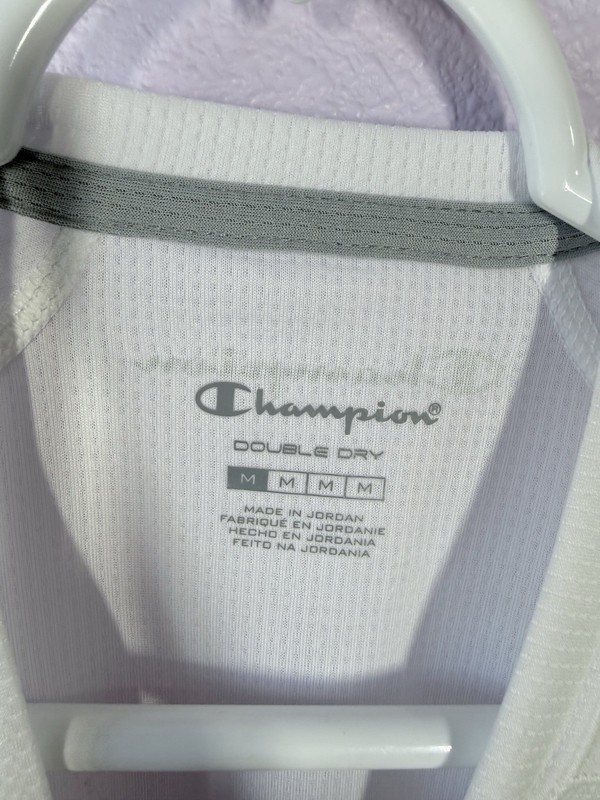 Champion Double Dry Men’s Medium White Long Sleeve Shirt Base Layer Workout NWT gallery